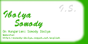 ibolya somody business card